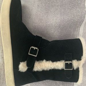 Girls’ UGG Black Suede Boots